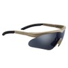 SWISS EYE Raptor glasses, frame -rubber brown-, 3 lenses, antifog/antiscratch