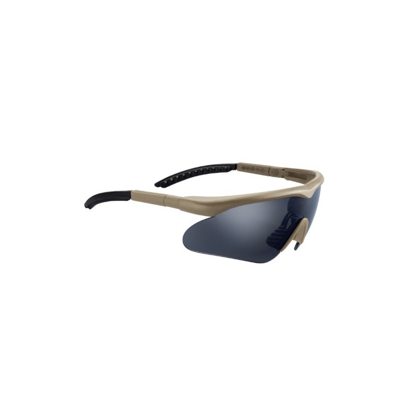 SWISS EYE Raptor glasses, frame -rubber brown-, 3 lenses, antifog/antiscratch