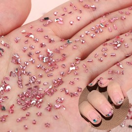 ROFIBUT Pink Crystal Rhinestones Nail Gems 2000Pcs Multi Shape Flat Back Charms 3D Mini Kawaii Hearts Stars Flowers Designs Crystal Nail Charms Diamonds for Women Nail Art Supplies