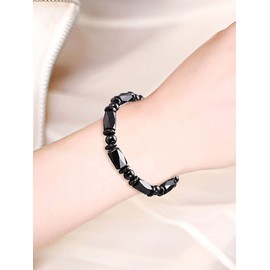 choice of all Natural Agate Stone Leather Beaded Bracelet Humanic Maxhematie Beaded Bracelets for Men Lava Rock Bracelet Leather Bracelet Beaded Thermogenic Therapy Bangles for Men