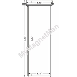 Magnakoys Plastic Craft Storage Vial w/ Hinged Lid 2.0 Ounce Translucent Clear (6 pack)