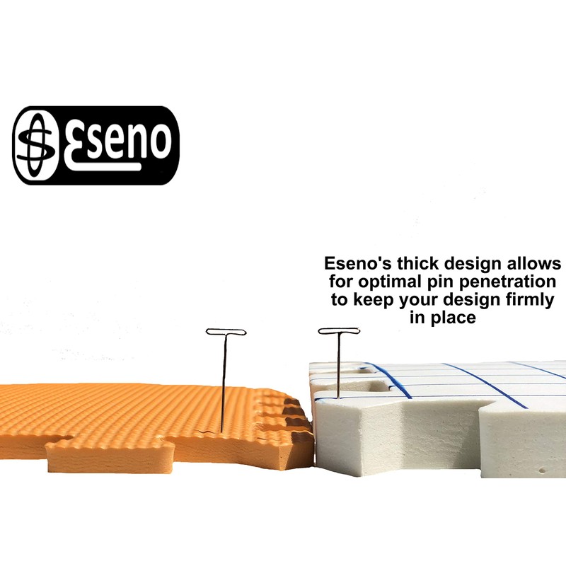 Eseno® 12" x 12" Blocking Mats for Knitting Extra Thick,