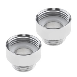 SG Store Pack of 2 Chrome Hose Pipe Adaptor BSP 1/2 Inch to BSP 3/4 Inch Female Thread Shower Hose Connection Tap Socket Reducer Pipe Fitting for Shower Arms Mixer Taps