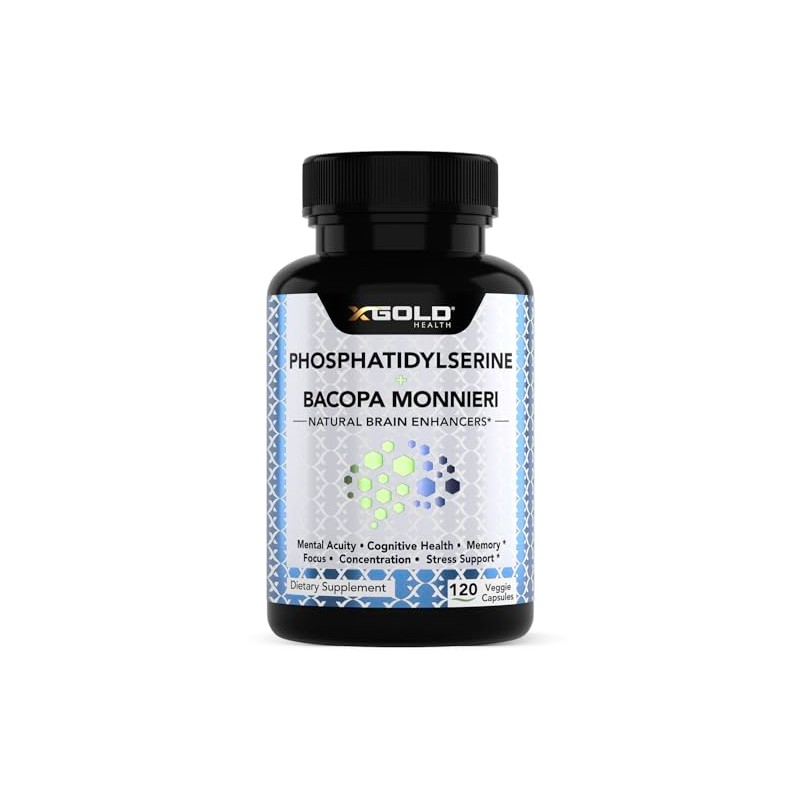 Gold Health Fosfatidilserina Bacopa 120 Cápsulas Memoria Concentración Vegano Hecho