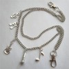 3D Mini Guitar and Microphone Charm Pant Chain, Music Notes