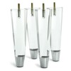 JEREVER Acrylic Furniture Legs Replacement Sofa Feet Cabinet Modern Clear