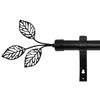 RYB HOME Black Curtain Rod 1 inch Diameter, Rustic Farmhouse