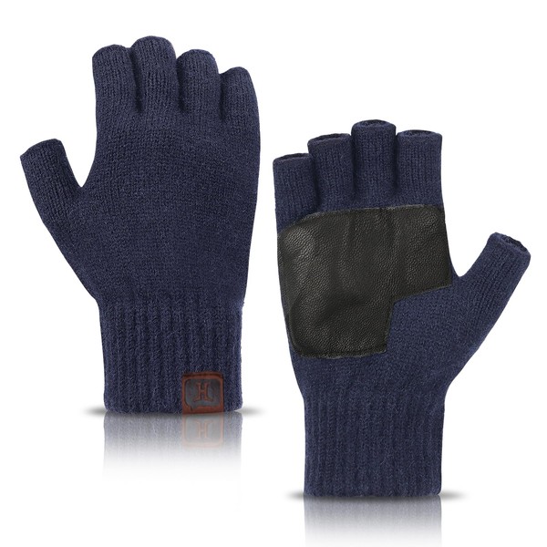 MAYLISACC 1/2 pares de guantes de punto sin dedos, cálidos