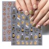 6 Sheets Christmas Nail Art Stickers 3D Self Adhesive Christmas