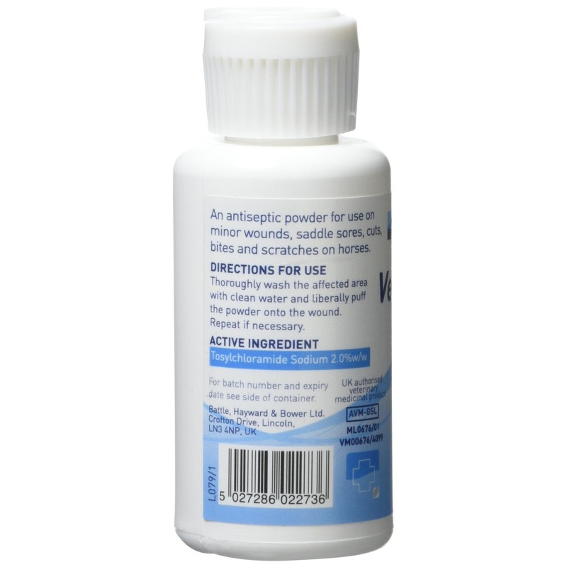 Battles Veterinary Wound Powder - White, 125 G