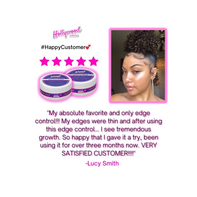 Hollywood HairBar Edge Control | Organic Castor, Paraben-Free Curly Gel