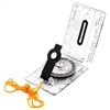 Mountaineering Compass, Portable Multifunctional Folding Map Compass, Transparent Card-Style North