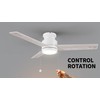 Carro 52" Flush Mount Ceiling Fan with Light Low Profile,