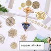 GUMEI 7 Chakra Copper Energy Tower Orgonite Stickers DIY Pyramid