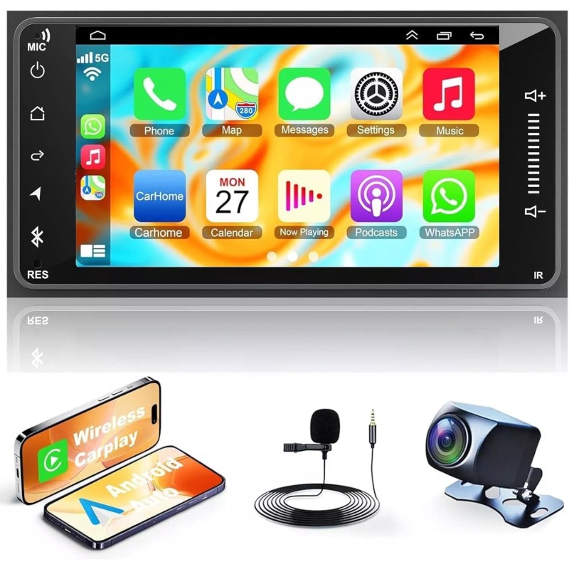 Vorally For Toyota Tundra Sequoia Apple CarPlay & Android Auto