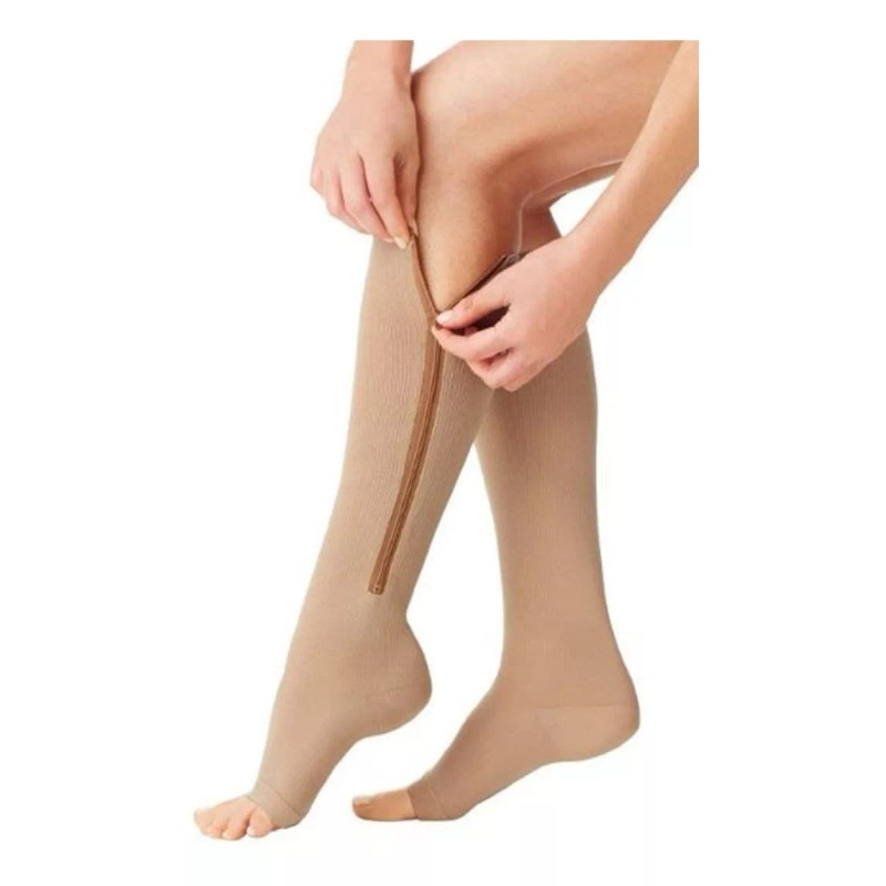 Medias De Compresión Para Varices Y Piernas Cansadas Con Zip