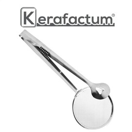 Kerafactum Doughnut Tongs, Dumpling Tongs, Frying Ladle, Slotted Spoon, Strainer Frying, Draining Ladle, Drip Trowel, Drip Tongs for Donuts, Doughnuts, Gnochi, Stainless Steel Tongs, Ladle, Skimming,