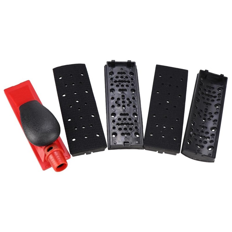 70x198mm Vacuum Sanding Block 5Pcs Set Vacuuming Sanding Disc Holder
