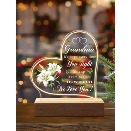 Funny Acrylic Engraved Night Light Gifts for Grandma, Grandmother Gift from Granddaughter Grandson, Mothers Day Christmas Valentines Day Gifts for Grandma Grandmother Nana Grammy Mimi from Grandkids
