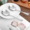 JIYIN Large Serving Spoons, 2 Pcs Stainless Steel Silver Soup