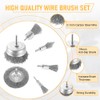 MIVITOOM 10-Piece Drill Brush Set - Metal Wire Wheel &