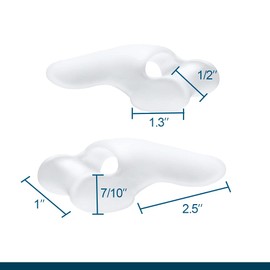 Bukihome Upgrade Pack of 10 Bunion Cushions Protectors, Sport Bunion Pad & Toe Spacer Set, Bunion Corrector with Separator for the Big Toe, Bunion Relief with Gel Shield for Men and Women (White)