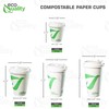 20 oz Compostable Paper Cups with White Dome Lids, Sleeves