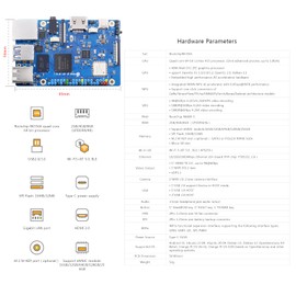 Orange Pi 3B 4G V2.1 Version RK3566 Quad Core 64 Bit Single Board Computer, 1.8 GHz Frequency WiFi Bluetooth Open Source Board Run Orange Pi OS, Android, Debian, Ubuntu, OpenHarmony (Pi 3B 4GB)