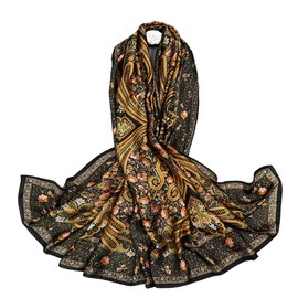 FAIRYGATE Silk Scarves Women's Lightweight Silk Scarf Faux Silk Scarf Scarf Gift Women, 43005