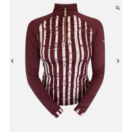 Novella NWT NOVELLA Equestrian The Luna Deep Wine Shirt Size Large