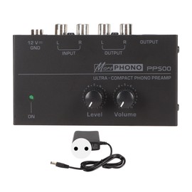 Phono Turntable Preamp Ultra Low Noise Independent Volume Control Phono Preamplifier for LP Record Player 100‑240V EU Plug