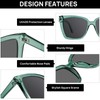 WEMOOTANTS Oversized Trendy Reading Sunglasses For Women 2.0+ Square UV