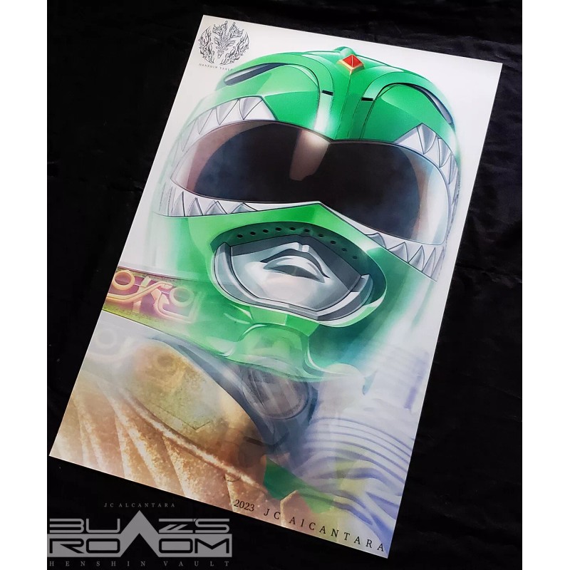 15.7" X 23.6" Lenticular mighty morphin power Green Ranger Dragon