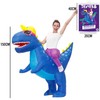 OriginalCup® Inflatable Dinosaur Costume, Blue, Unusual Adult Size Costume, Made