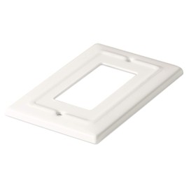 Monarch Abode 19057 Architectural Switch Plate, 1-Gang, Classic White