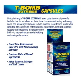 MHP T-Bomb 3Xtreme Testosterona Precursor Suplemento Tabletas 168                                                                                     