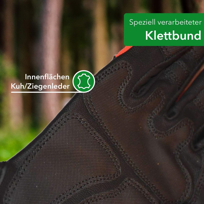 SWS Forst GmbH Leather Cut Protection Gloves Double-Sided Protection Forestry