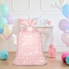 56" Pink Jumbo Plastic Gift Bag, Baby Girl Design Extra