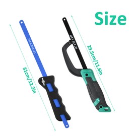 Hand Saw Hacksaw Set, Mini Hand Saws, Hacksaw 235 mm, Multifunctional Universal Hacksaw for Steel Pipe, PVC, Carpentry