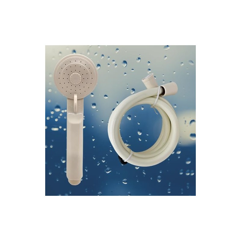 RV Bathroom Shower Sprayer Kit - Bisque Parchment Shower Head