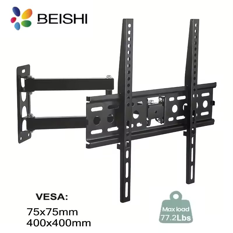 Full-Motion Dual-Arm TV Wall Mount for 40–80 Inch TVs, VESA