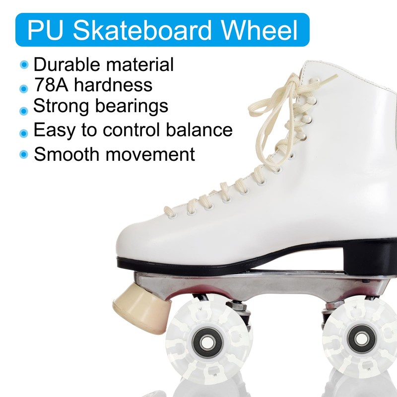 PATIKIL Roller Skate Wheels Set,8 Pack 58mm 82A Light Up