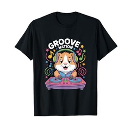 Groove Nation Dj Hamster Music Beat Fun T-Shirt