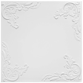 HEXIM Ceiling Tiles 50 x 50 cm Polystyrene Panels White XPS Polystyrene Ceiling Panels Wet Room Ceiling Cladding (NR.101, 2 m²)