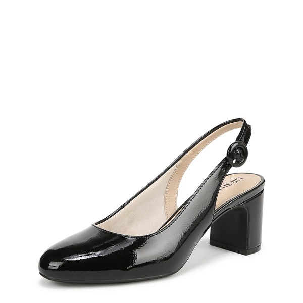 LifeStride Women's Tia Pump, Black Faux Leather, 11 Wide