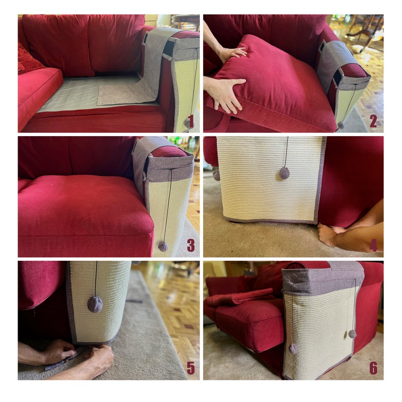 TREKAM Scratcher for Cats and Roller Sofa – Corner Protector