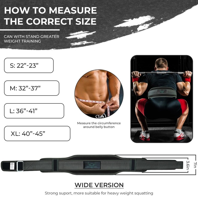 Weight Lifting Belt Double Strength 5.5 Padded Neoprene Back Gym