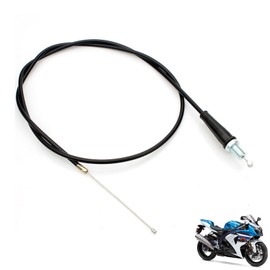 110 cm Ersatz Pit Bike Gaszug Motorrad Gaszug Gerader Kopf Gasgriff Ölleitung Universal Verlängerung Gaszug Draht für Pit Dirt Motor Trail Bike Motocross (Schwarz, 110 cm)