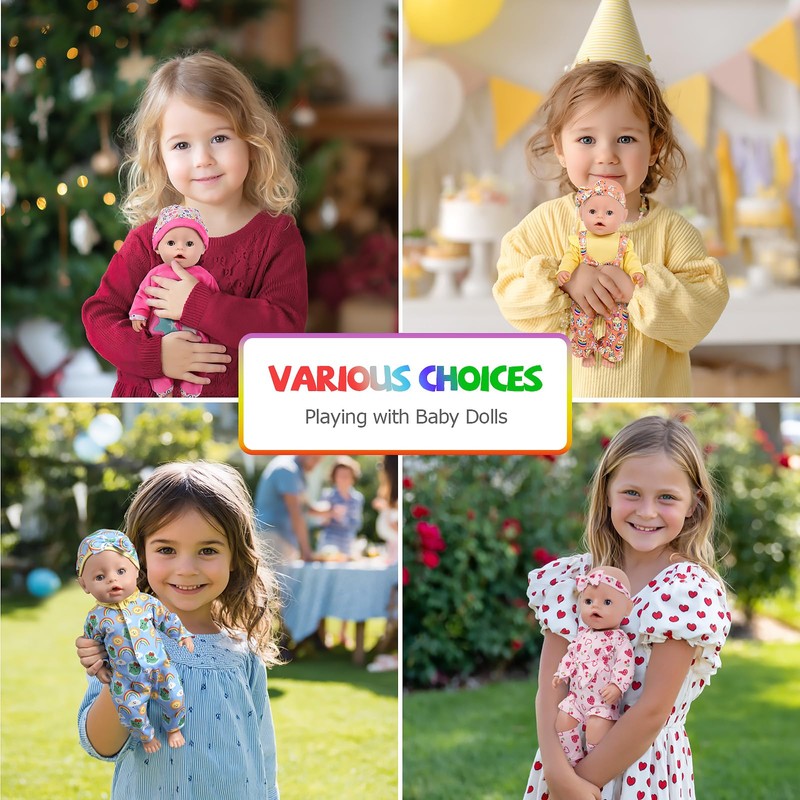 WONDOLL 6 Sets 14-16 Inch Baby Doll Clothes, New Born