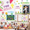 CY2SIDE 106pcs Blooming for Jesus Summer Flowers and Cross Cutouts